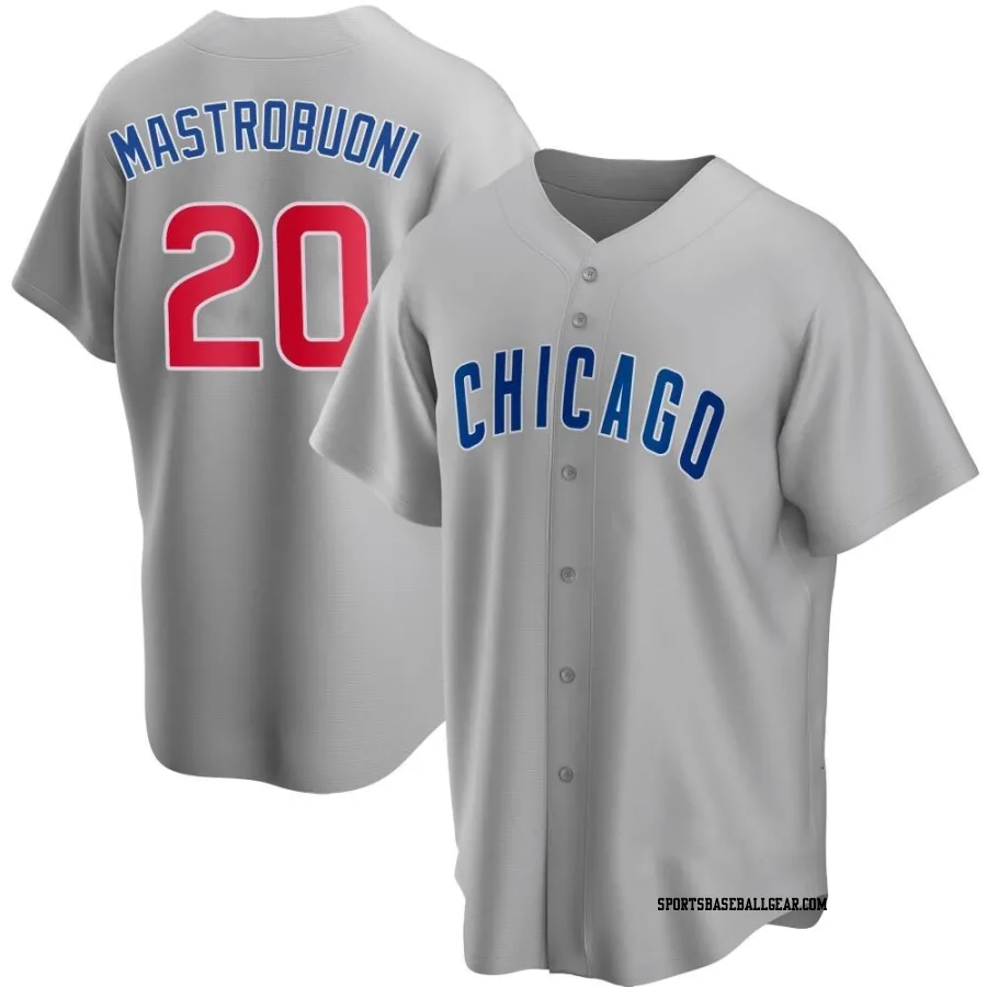 Miles Mastrobuoni Men's Chicago Cubs Gray Replica Road Jersey