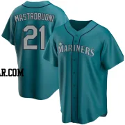 Miles Mastrobuoni Men's Seattle Mariners Aqua Replica Alternate Jersey