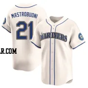 Miles Mastrobuoni Men's Seattle Mariners Cream Limited Alternate Jersey