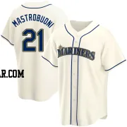 Miles Mastrobuoni Men's Seattle Mariners Cream Replica Alternate Jersey