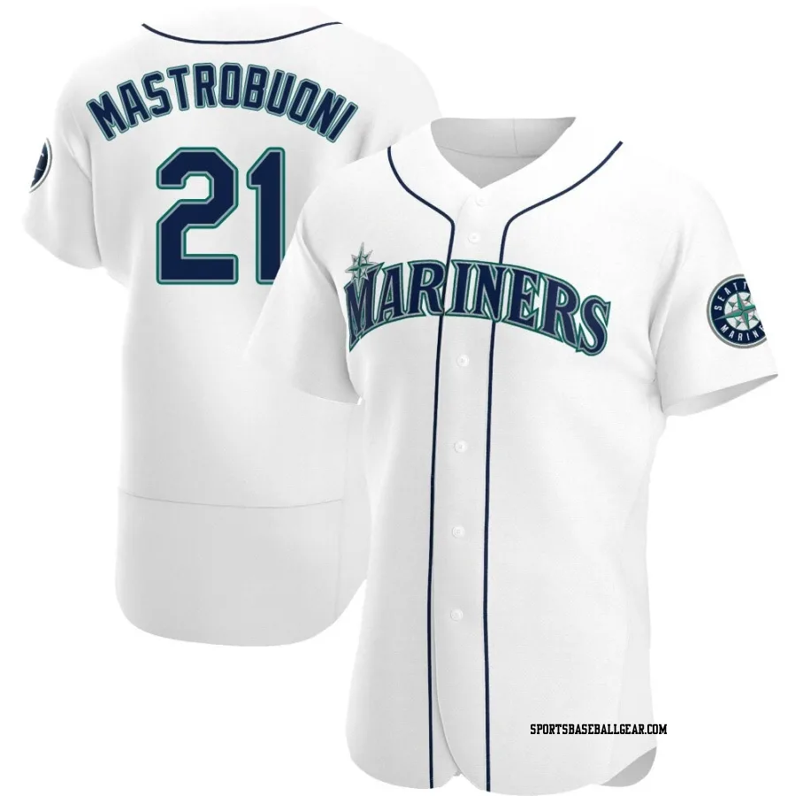 Miles Mastrobuoni Men's Seattle Mariners White Authentic Home Jersey