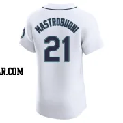 Miles Mastrobuoni Men's Seattle Mariners White Elite Home Jersey