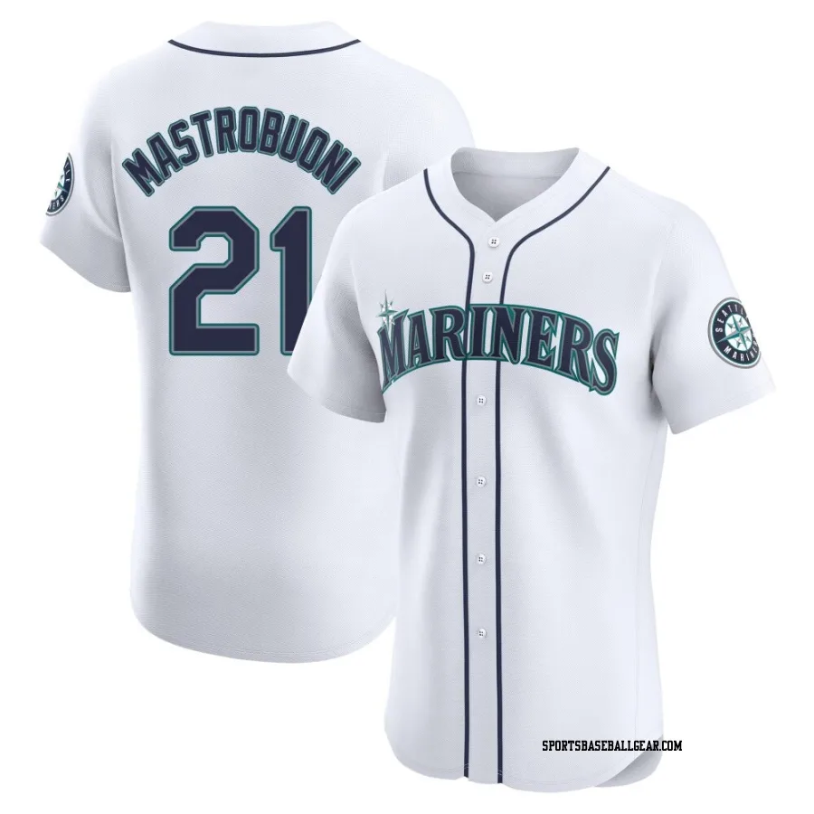 Miles Mastrobuoni Men's Seattle Mariners White Elite Home Jersey