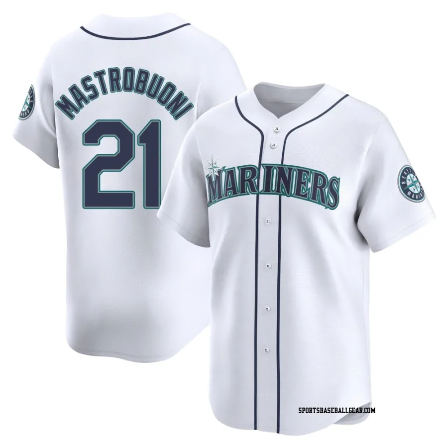 Miles Mastrobuoni Men's Seattle Mariners White Limited Home Jersey