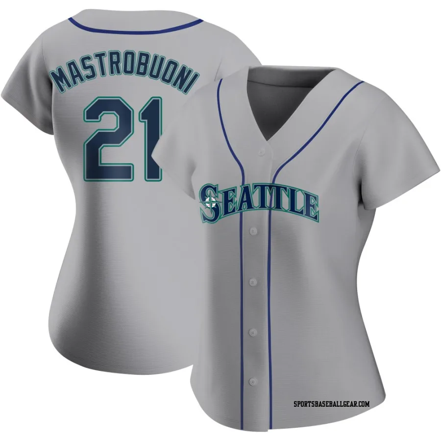Miles Mastrobuoni Women's Seattle Mariners Gray Authentic Road Jersey