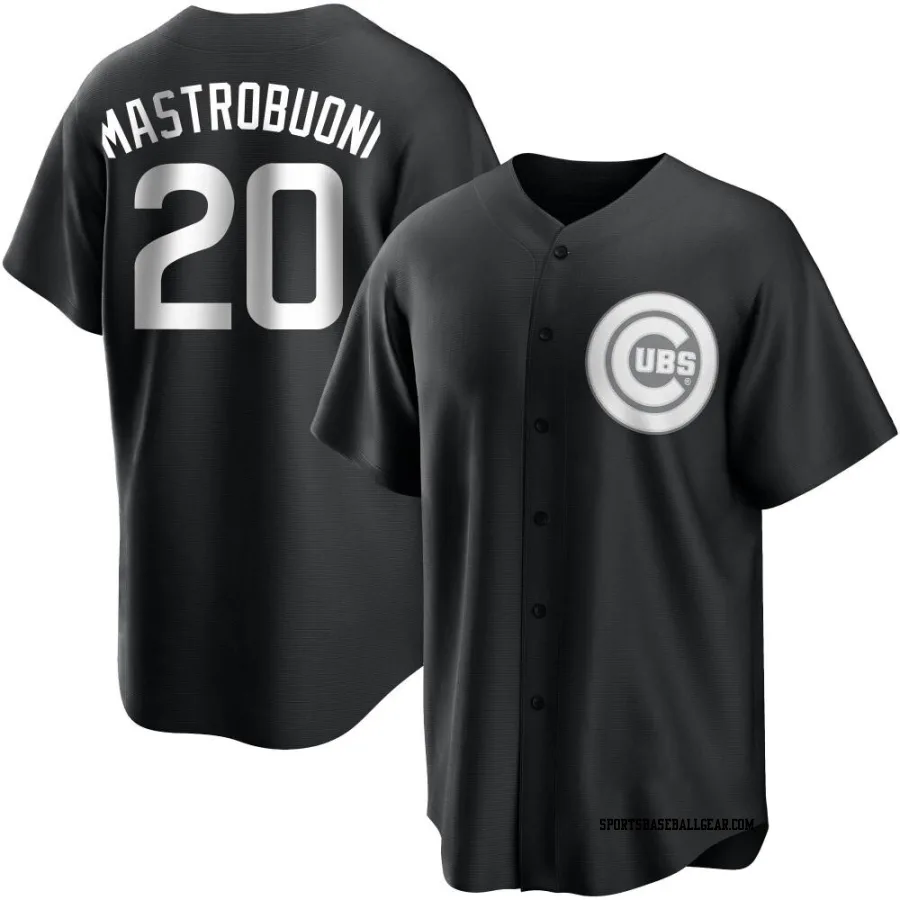 Miles Mastrobuoni Youth Chicago Cubs Black/White Replica Jersey