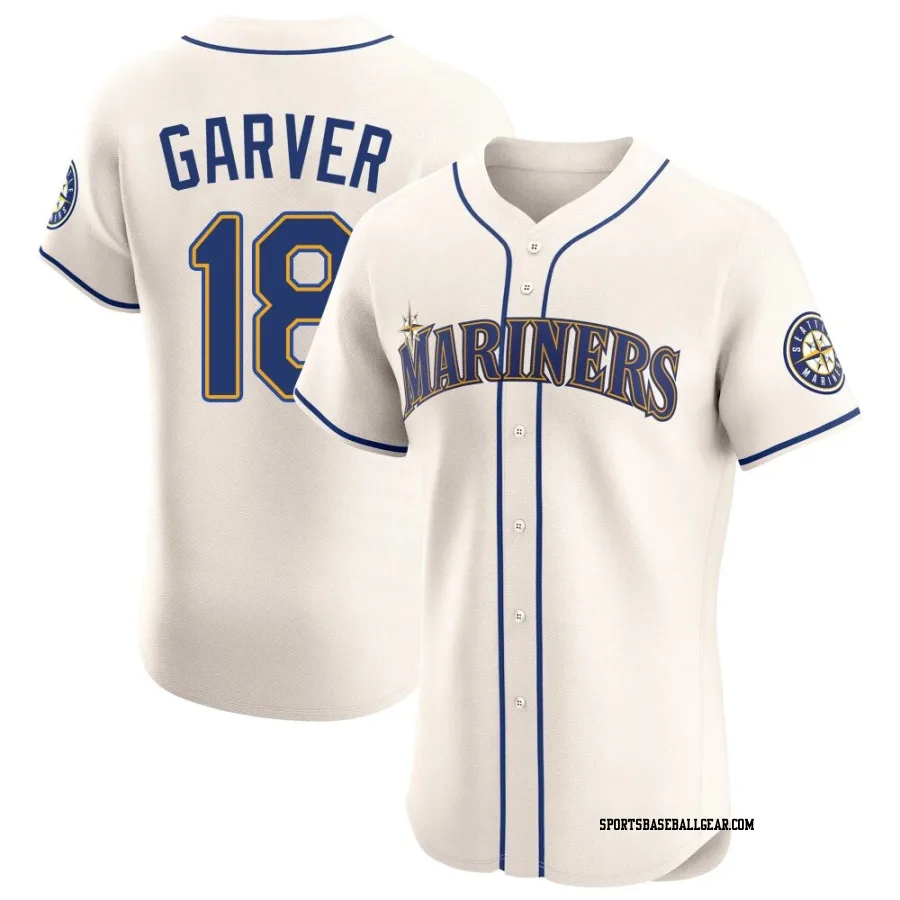 Mitch Garver Men's Seattle Mariners Cream Elite Alternate Jersey