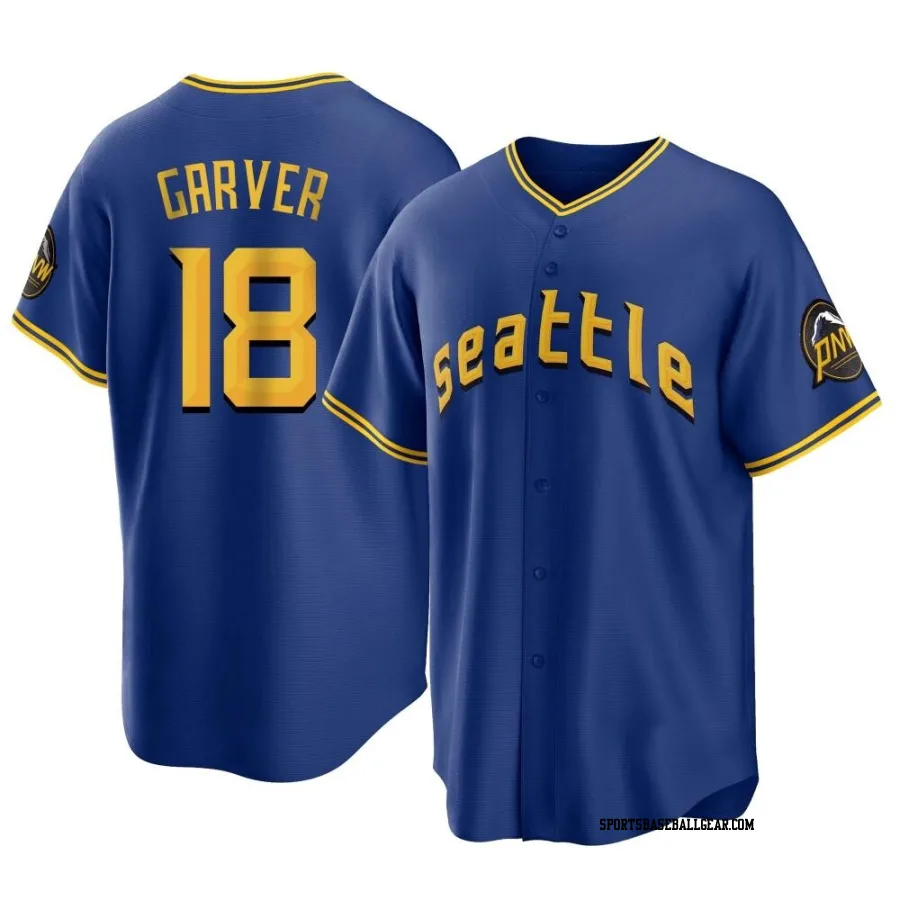 Mitch Garver Men's Seattle Mariners Royal Replica 2023 City Connect Jersey