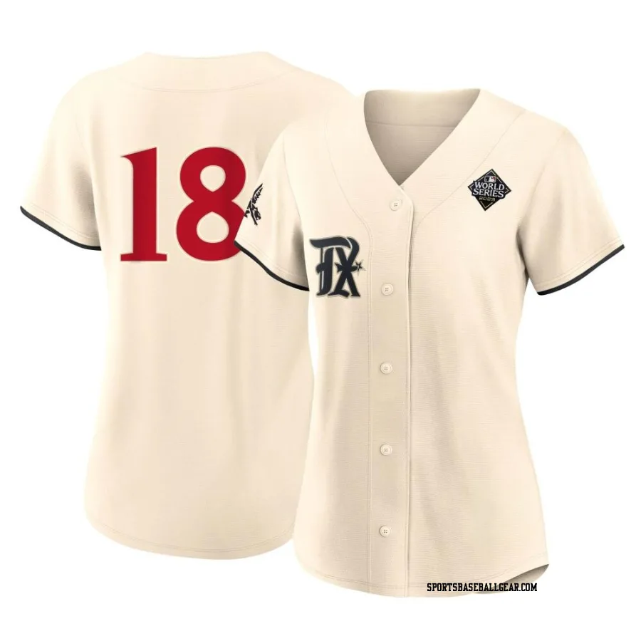 Mitch Garver Women's Texas Rangers Cream Replica 2023 City Connect 2023 World Series Jersey