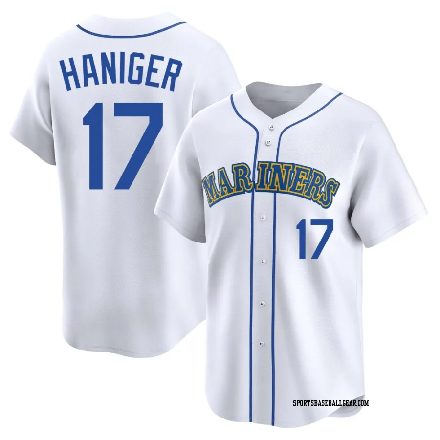 Mitch Haniger Youth Seattle Mariners White Limited Throwback Cooperstown Collection Jersey
