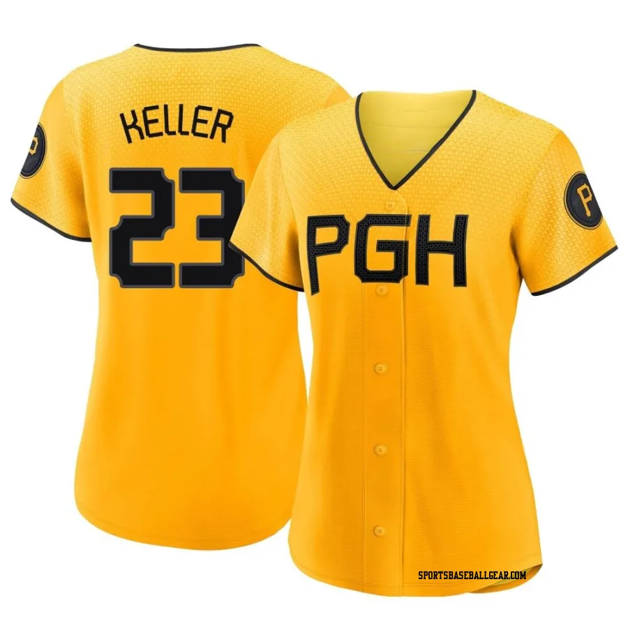 Mitch Keller Women's Pittsburgh Pirates Gold Replica 2023 City Connect Jersey