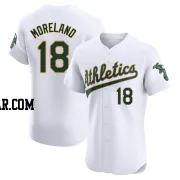 Mitch Moreland Men's Oakland Athletics White Elite Home Jersey