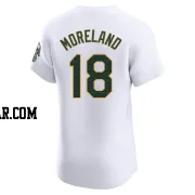Mitch Moreland Men's Oakland Athletics White Elite Home Jersey