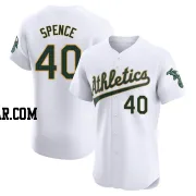 Mitch Spence Men's Oakland Athletics White Elite Home Jersey