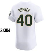 Mitch Spence Men's Oakland Athletics White Elite Home Jersey