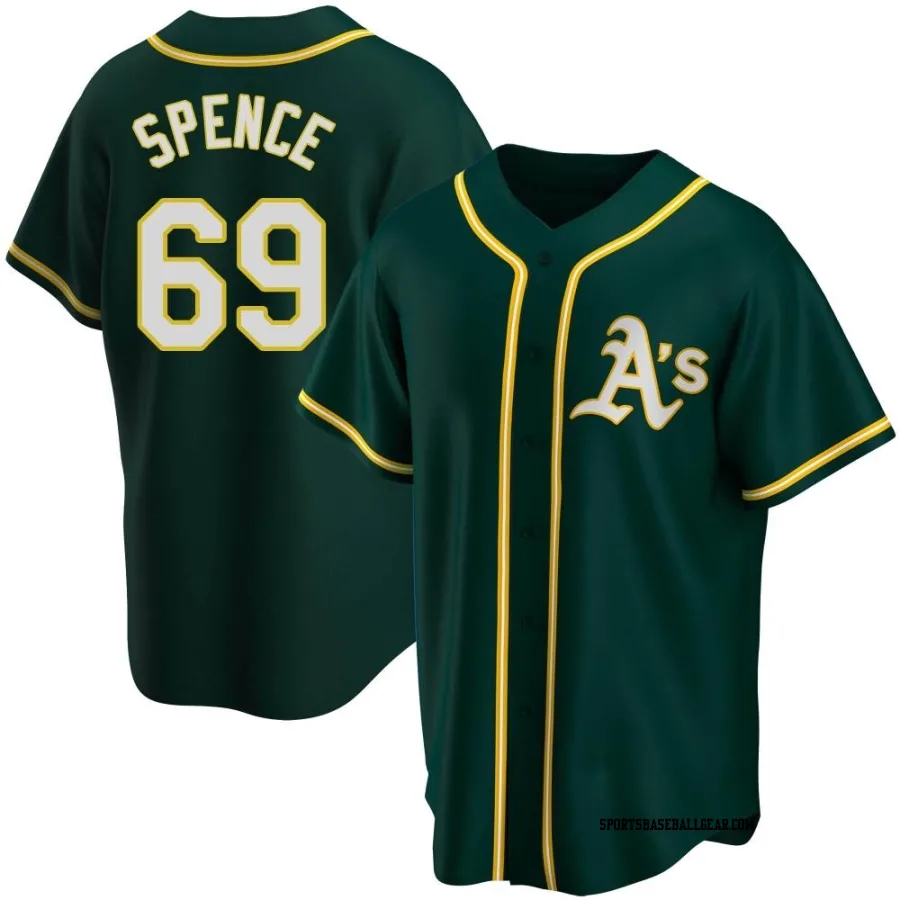 Mitch Spence Youth Oakland Athletics Green Replica Alternate Jersey