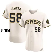 Mitch White Men's Milwaukee Brewers Cream Elite Home Jersey