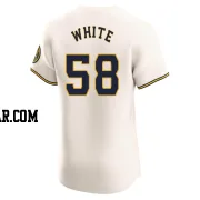 Mitch White Men's Milwaukee Brewers Cream Elite Home Jersey