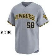 Mitch White Men's Milwaukee Brewers Gray Limited Away Jersey