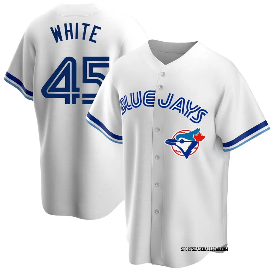 Mitch White Men's Toronto Blue Jays White Replica Home Cooperstown Collection Jersey