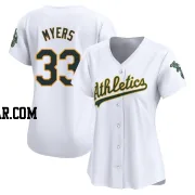Mitchel Myers Women's Oakland Athletics White Limited Home Jersey