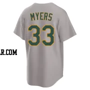 Mitchel Myers Youth Oakland Athletics Gray Replica Away 2.0 Jersey