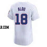 Moises Alou Men's Chicago Cubs White Elite Home Jersey