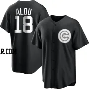 Moises Alou Youth Chicago Cubs Black/White Replica Jersey
