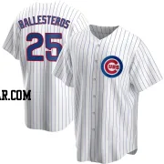 Moises Ballesteros Men's Chicago Cubs White Replica Home Jersey