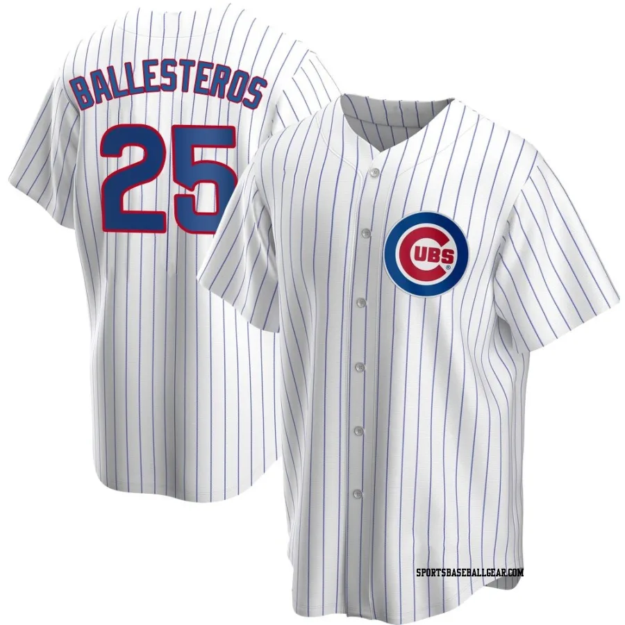 Moises Ballesteros Youth Chicago Cubs White Replica Home Jersey