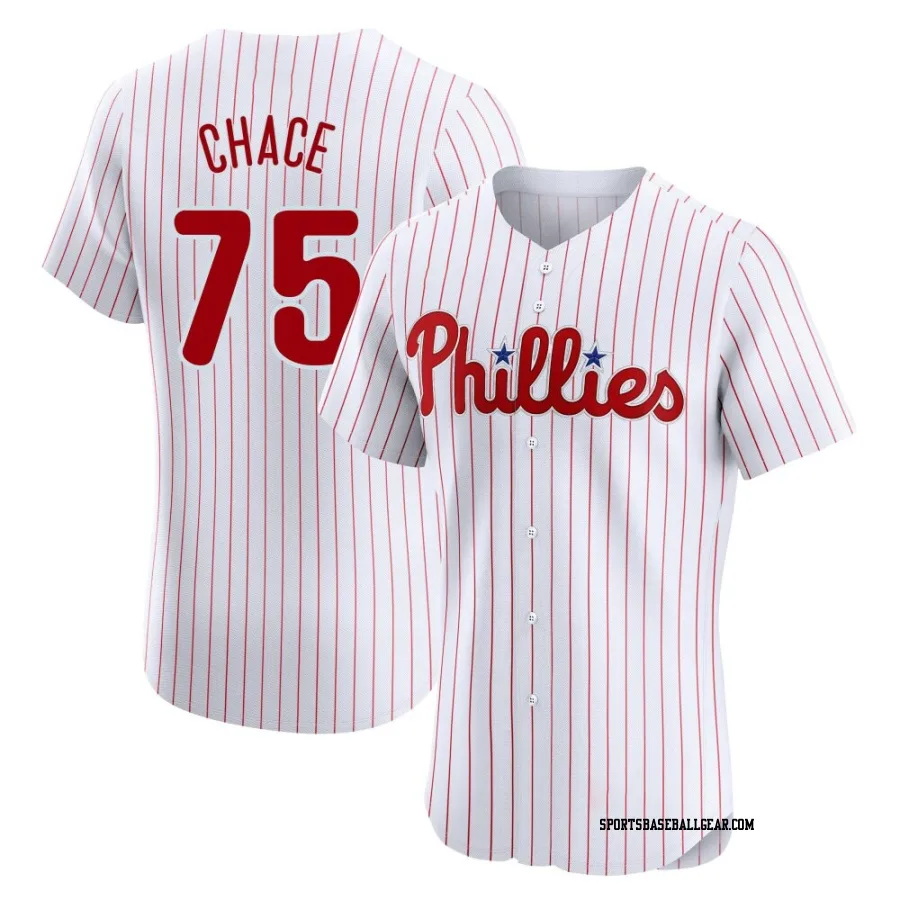 Moises Chace Men's Philadelphia Phillies White Elite Home Jersey