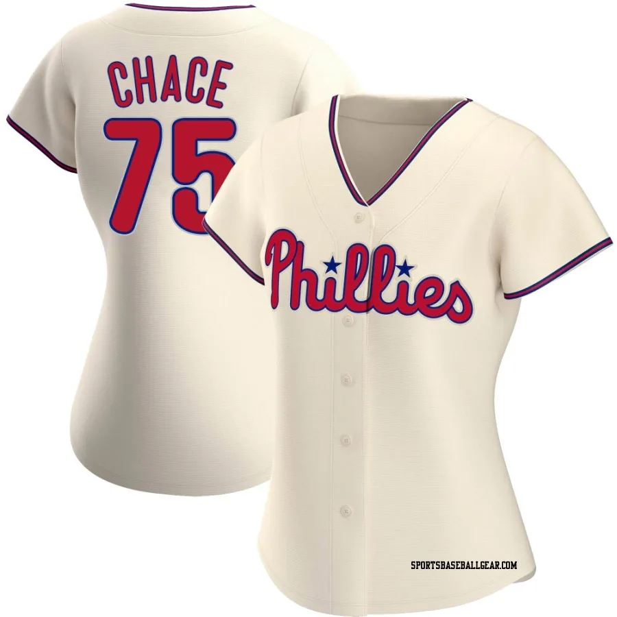 Moises Chace Women's Philadelphia Phillies Cream Replica Alternate Jersey