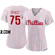 Moises Chace Women's Philadelphia Phillies White Authentic 2022 World Series Home Jersey