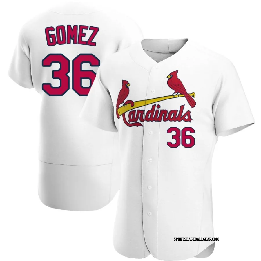 Moises Gomez Men's St. Louis Cardinals White Authentic Home Jersey