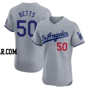 Mookie Betts Men's Los Angeles Dodgers Gray Elite Road Jersey