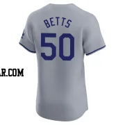 Mookie Betts Men's Los Angeles Dodgers Gray Elite Road Jersey