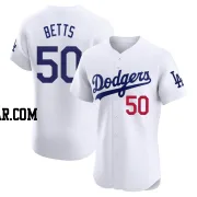 Mookie Betts Men's Los Angeles Dodgers White Elite Home Jersey