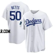 Mookie Betts Youth Los Angeles Dodgers White Replica 2024 World Tour Seoul Series Home Jersey