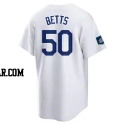 Mookie Betts Youth Los Angeles Dodgers White Replica 2024 World Tour Seoul Series Home Jersey