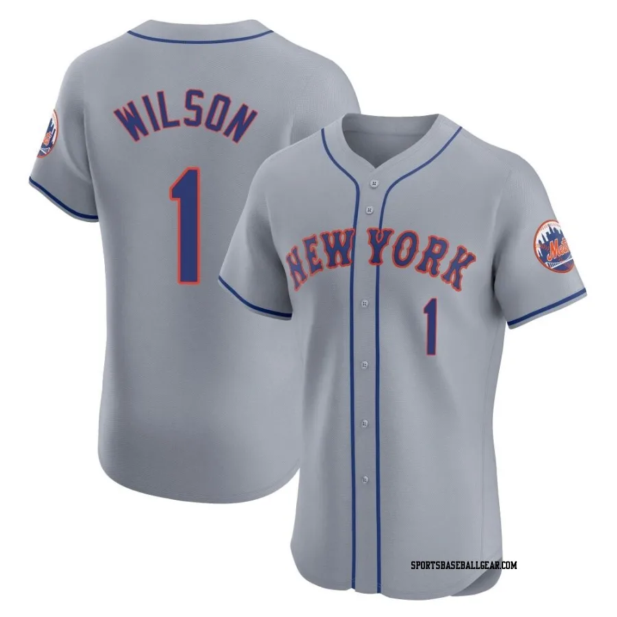 Mookie Wilson Men's New York Mets Gray Elite Road Jersey