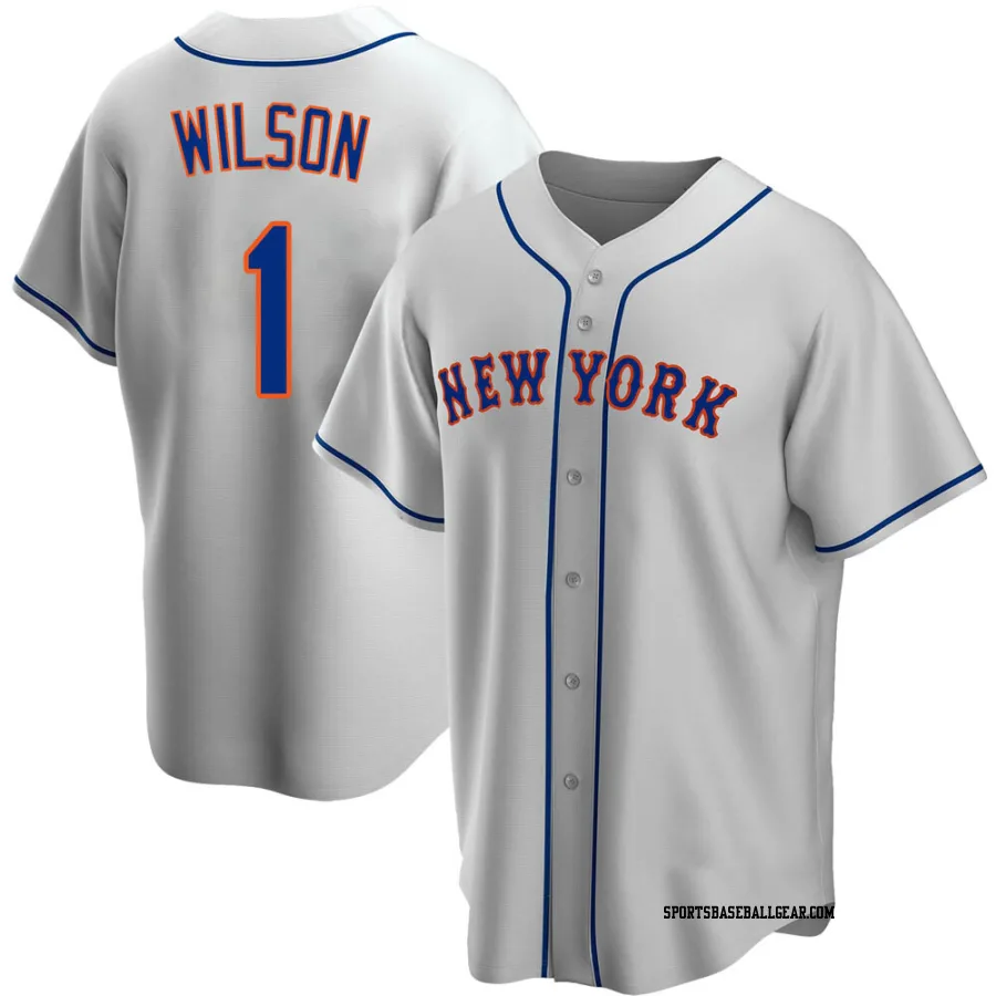 Mookie Wilson Men's New York Mets Gray Replica Road Jersey