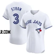 Myles Straw Men's Toronto Blue Jays White Elite Home Jersey