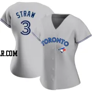 Myles Straw Women's Toronto Blue Jays Gray Authentic Road Jersey