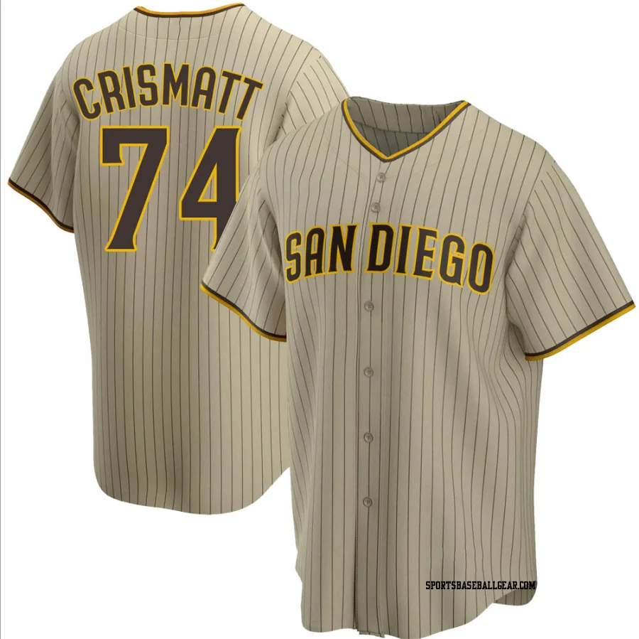 Nabil Crismatt Men's San Diego Padres Sand/Brown Replica Alternate Jersey