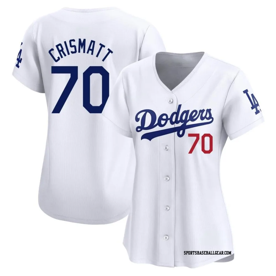 Nabil Crismatt Women's Los Angeles Dodgers White Limited Home Jersey
