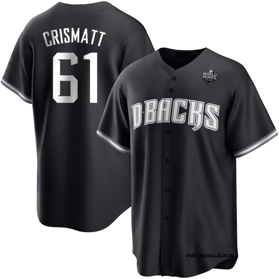 Nabil Crismatt Youth Arizona Diamondbacks White Replica Black 2023 World Series Jersey