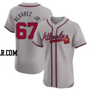 Nacho Alvarez Jr. Men's Atlanta Braves Gray Elite Road Jersey