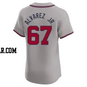 Nacho Alvarez Jr. Men's Atlanta Braves Gray Elite Road Jersey