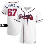 Nacho Alvarez Jr. Men's Atlanta Braves White Authentic Home Jersey