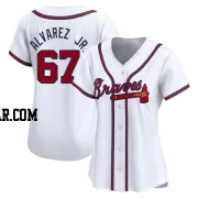 Nacho Alvarez Jr. Women's Atlanta Braves White Limited Home Jersey